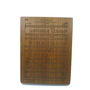 P.Graham Dunn Amish Cherry 1912 C. Miles "In the Garden" Laser 7"x  5.25" plaque